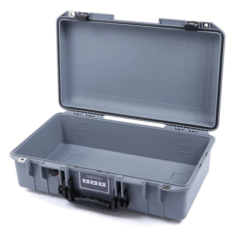 Pelican 1525 Air Case, Silver with Black Handle & Latches ColorCase 
