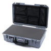 Pelican 1525 Air Case, Silver with Black Handle & Latches Pick & Pluck Foam with Mesh Lid Organizer ColorCase 015250-0101-180-110
