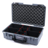 Pelican 1525 Air Case, Silver with Black Handle & Latches TrekPak Divider System with Convolute Lid Foam ColorCase 015250-0020-180-110