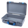 Pelican 1525 Air Case, Silver with Blue Handle & Latches None (Case Only) ColorCase 015250-0000-180-120