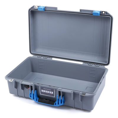 Pelican 1525 Air Case, Silver with Blue Handle & Latches None (Case Only) ColorCase 015250-0000-180-120