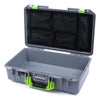 Pelican 1525 Air Case, Silver with Lime Green Handle & Latches Mesh Lid Organizer Only ColorCase 015250-0100-180-300