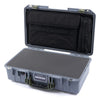 Pelican 1525 Air Case, Silver with OD Green Handle & Latches Pick & Pluck Foam with Laptop Computer Pouch ColorCase 015250-0201-180-130