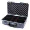 Pelican 1525 Air Case, Silver with OD Green Handle & Latches TrekPak Divider System with Convolute Lid Foam ColorCase 015250-0020-180-130