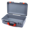 Pelican 1525 Air Case, Silver with Orange Handle & Latches None (Case Only) ColorCase 015250-0000-180-150
