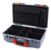 Pelican 1525 Air Case, Silver with Orange Handle & Latches TrekPak Divider Sytem with Laptop Computer Pouch ColorCase 015250-0220-180-150