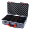 Pelican 1525 Air Case, Silver with Orange Handle & Latches TrekPak Divider System with Convolute Lid Foam ColorCase 015250-0020-180-150