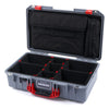 Pelican 1525 Air Case, Silver with Red Handle & Latches TrekPak Divider Sytem with Laptop Computer Pouch ColorCase 015250-0220-180-320
