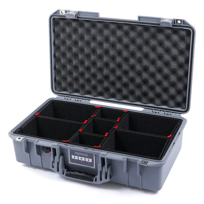 Pelican 1525 Air Case, Silver TrekPak Divider System with Convolute Lid Foam ColorCase 015250-0020-180-180