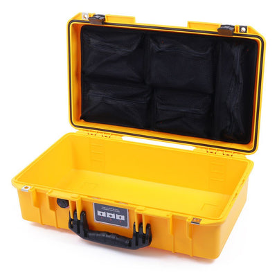 Pelican 1525 Air Case, Yellow with Black Handle & Latches Mesh Lid Organizer Only ColorCase 015250-0100-240-110