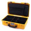 Pelican 1525 Air Case, Yellow with Black Handle & Latches TrekPak Divider Sytem with Laptop Computer Pouch ColorCase 015250-0220-240-110
