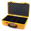 Pelican 1525 Air Case, Yellow with Black Handle & Latches TrekPak Divider System with Convolute Lid Foam ColorCase 015250-0020-240-110