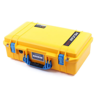 Pelican 1525 Air Case, Yellow with Blue Handle & Latches ColorCase