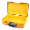 Pelican 1525 Air Case, Yellow with Blue Handle & Latches None (Case Only) ColorCase 015250-0000-240-120
