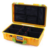 Pelican 1525 Air Case, Yellow with Lime Green Handle & Latches TrekPak Divider System with Mesh Lid Organizer ColorCase 015250-0120-240-300