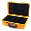 Pelican 1525 Air Case, Yellow with OD Green Handle & Latches TrekPak Divider System with Mesh Lid Organizer ColorCase 015250-0120-240-130