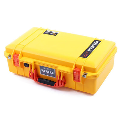 Pelican 1525 Air Case, Yellow with Orange Handle & Latches ColorCase