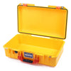 Pelican 1525 Air Case, Yellow with Orange Handle & Latches None (Case Only) ColorCase 015250-0000-240-150