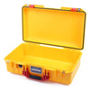 Pelican 1525 Air Case, Yellow with Red Handle & Latches None (Case Only) ColorCase 015250-0000-240-320