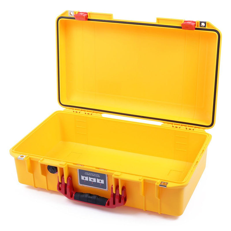 Pelican 1525 Air Case, Yellow with Red Handle & Latches ColorCase 