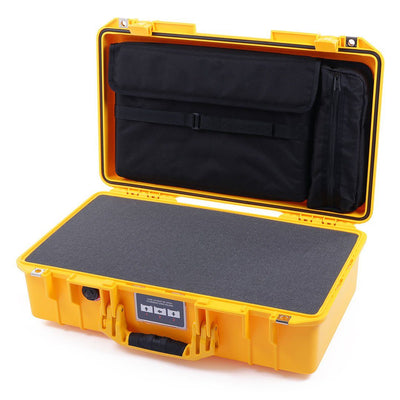 Pelican 1525 Air Case, Yellow Pick & Pluck Foam with Laptop Computer Pouch ColorCase 015250-0201-240-240