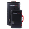 Pelican 1535 & 1615 Air Case Bundle, Black with Red Handles & Latches ColorCase