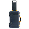 Pelican 1535 Air Case, Charcoal with Yellow Handles, Push-Button Latches & Trolley ColorCase