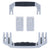 Pelican 1535 Air Replacement Handles & Latches, Silver, Push-Button (Set of 2 Handles, 2 Latches) ColorCase 