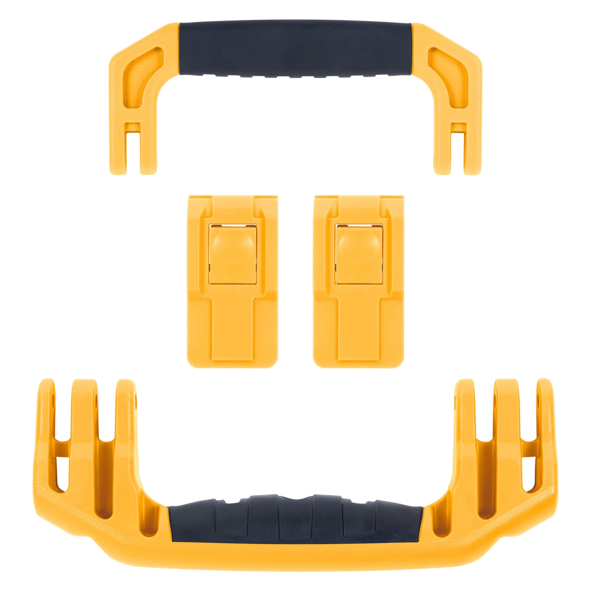 Pelican 1535 Air Replacement Handles & Latches, Yellow, Push-Button (Set of 2 Handles, 2 Latches) ColorCase 