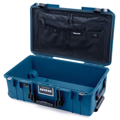 Pelican 1535 Air Case, Indigo with Black Handles & Push-Button Latches Combo-Pouch Lid Organizer Only ColorCase 015350-0300-500-110-500