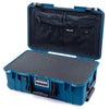 Pelican 1535 Air Case, Indigo with Black Handles & Push-Button Latches Pick & Pluck Foam with Combo-Pouch Lid Organizer ColorCase 015350-0301-500-110-500