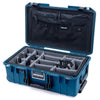 Pelican 1535 Air Case, Indigo with Black Handles & Push-Button Latches Gray Padded Microfiber Dividers with Combo-Pouch Lid Organizer ColorCase 015350-0370-500-110-500
