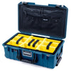 Pelican 1535 Air Case, Indigo with Black Handles & Push-Button Latches Yellow Padded Microfiber Dividers with Combo-Pouch Lid Organizer ColorCase 015350-0310-500-110-500