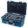 Pelican 1535 Air Case, Indigo with Desert Tan Handles & Latches Gray Padded Microfiber Dividers with Combo-Pouch Lid Organizer ColorCase 015350-0370-500-310-500