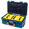 Pelican 1535 Air Case, Indigo with Desert Tan Handles & Latches Yellow Padded Microfiber Dividers with Combo-Pouch Lid Organizer ColorCase 015350-0310-500-310-500