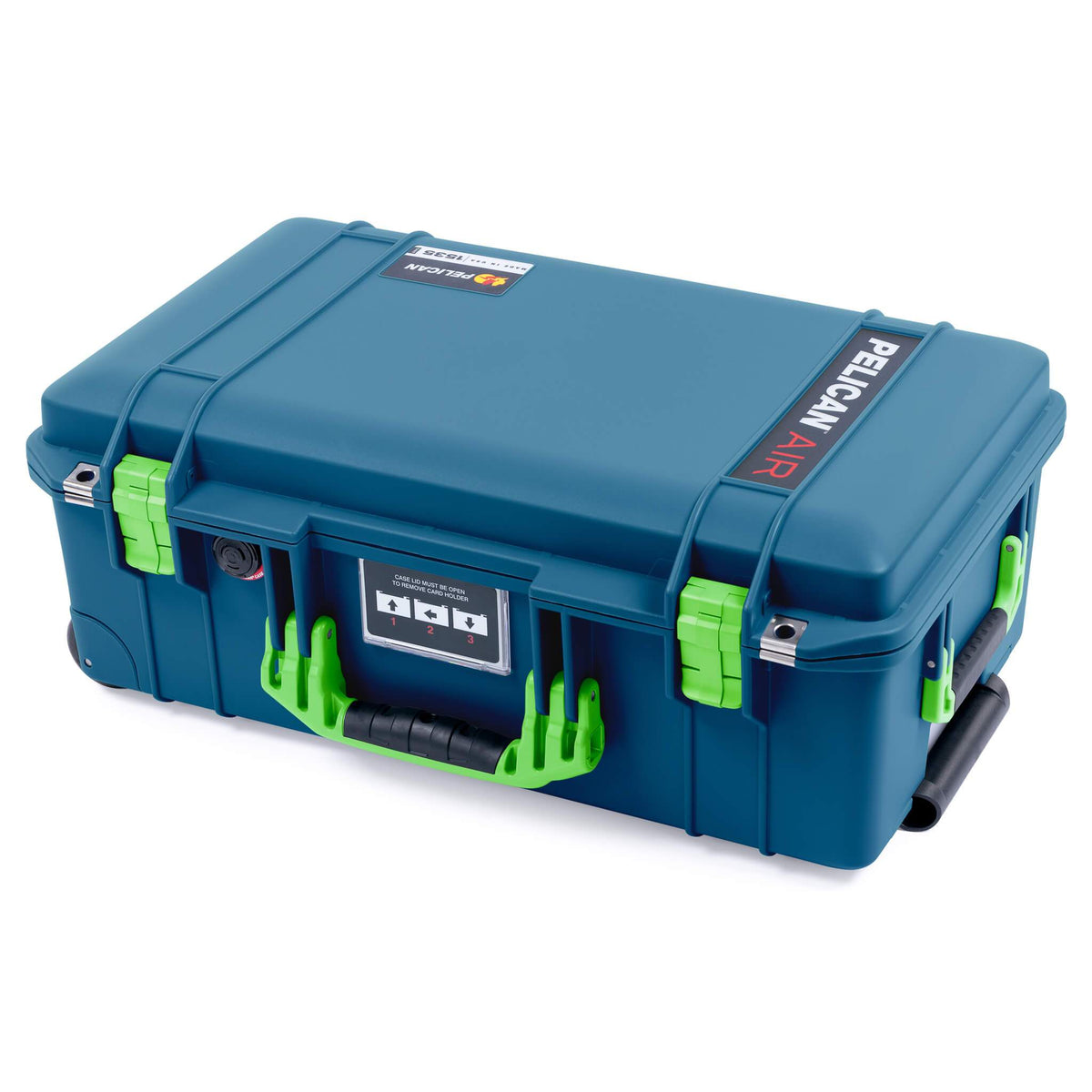Pelican 1535 Air Case, Indigo with Lime Green Handles &amp; Latches ColorCase 