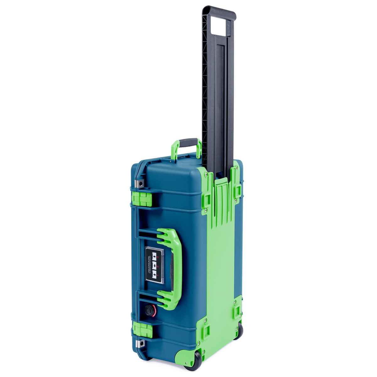 Pelican 1535 Air Case, Indigo with Lime Green Handles, Latches &amp; Trolley ColorCase 