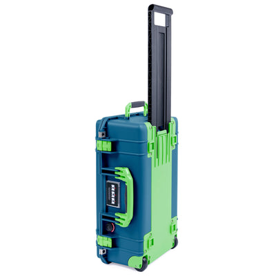 Pelican 1535 Air Case, Indigo with Lime Green Handles, Latches & Trolley ColorCase