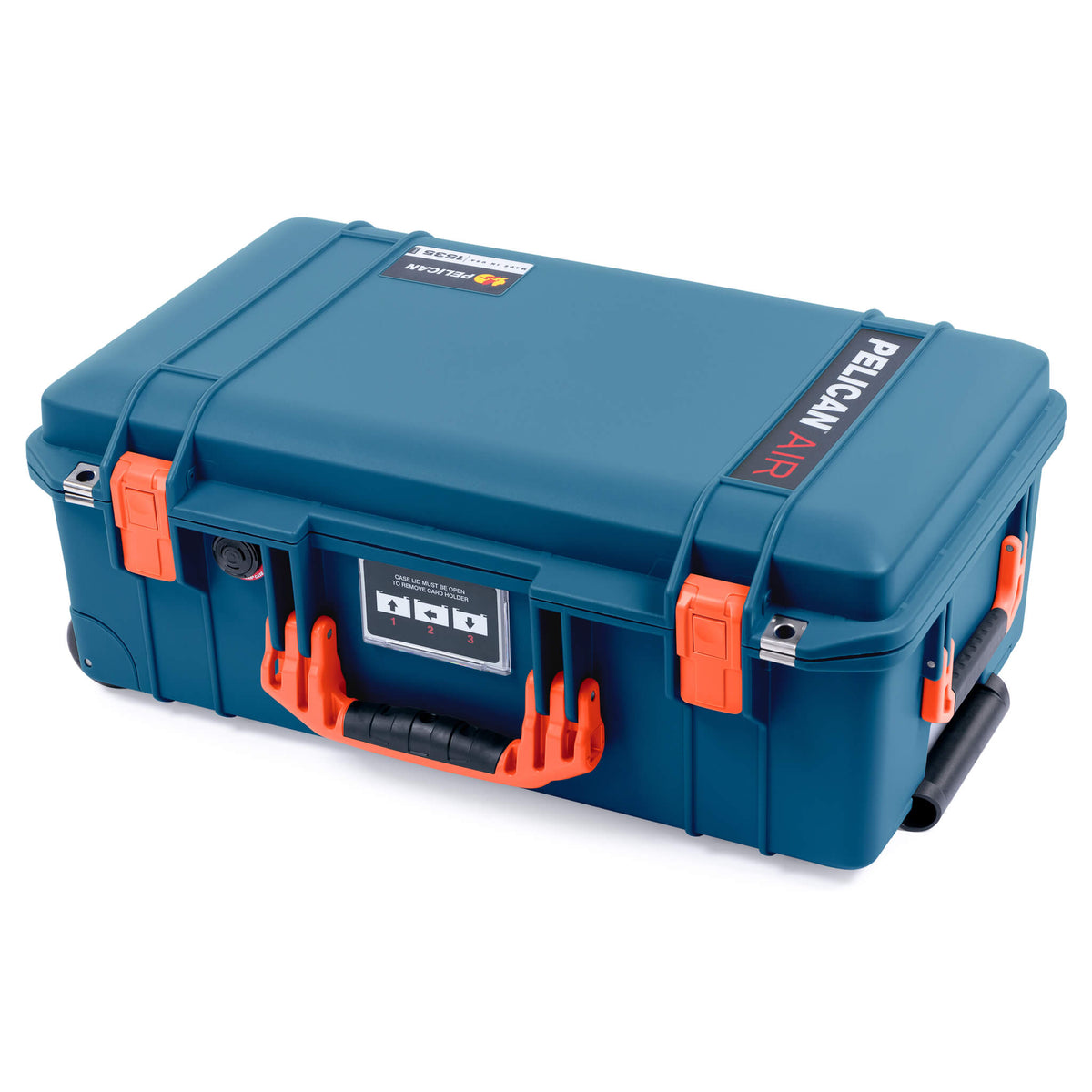 Pelican 1535 Air Case, Indigo with Orange Handles &amp; Push-Button Latches ColorCase 
