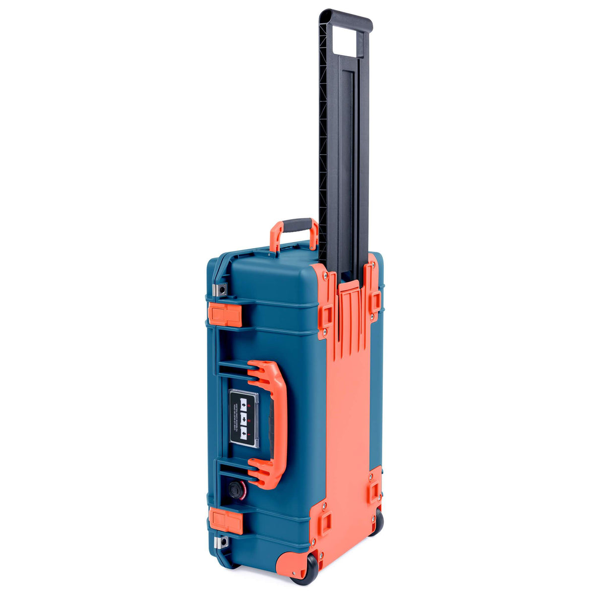 Pelican 1535 Air Case, Indigo with Orange Handles, Push-Button Latches &amp; Trolley ColorCase 