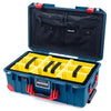 Pelican 1535 Air Case, Indigo with Red Handles, Latches & Trolley Yellow Padded Microfiber Dividers with Combo-Pouch Lid Organizer ColorCase 015350-0310-500-320-300