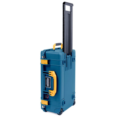 Pelican 1535 Air Case, Indigo with Yellow Handles & Push-Button Latches ColorCase