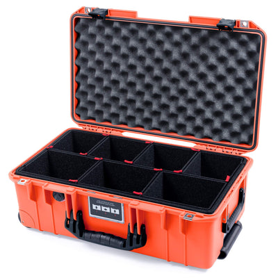Pelican 1535 Air Case, Orange with Black Handles & Push-Button Latches TrekPak Divider System with Convolute Lid Foam ColorCase 015350-0020-150-110