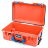 Pelican 1535 Air Case, Orange with Blue Handles & Latches None (Case Only) ColorCase 015350-0000-150-120