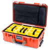 Pelican 1535 Air Case, Orange with Desert Tan Handles & Latches Yellow Padded Microfiber Dividers with Computer Pouch ColorCase 015350-0210-150-310