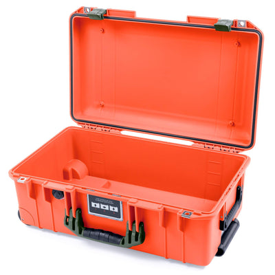 Pelican 1535 Air Case, Orange with OD Green Handles & Latches None (Case Only) ColorCase 015350-0000-150-130