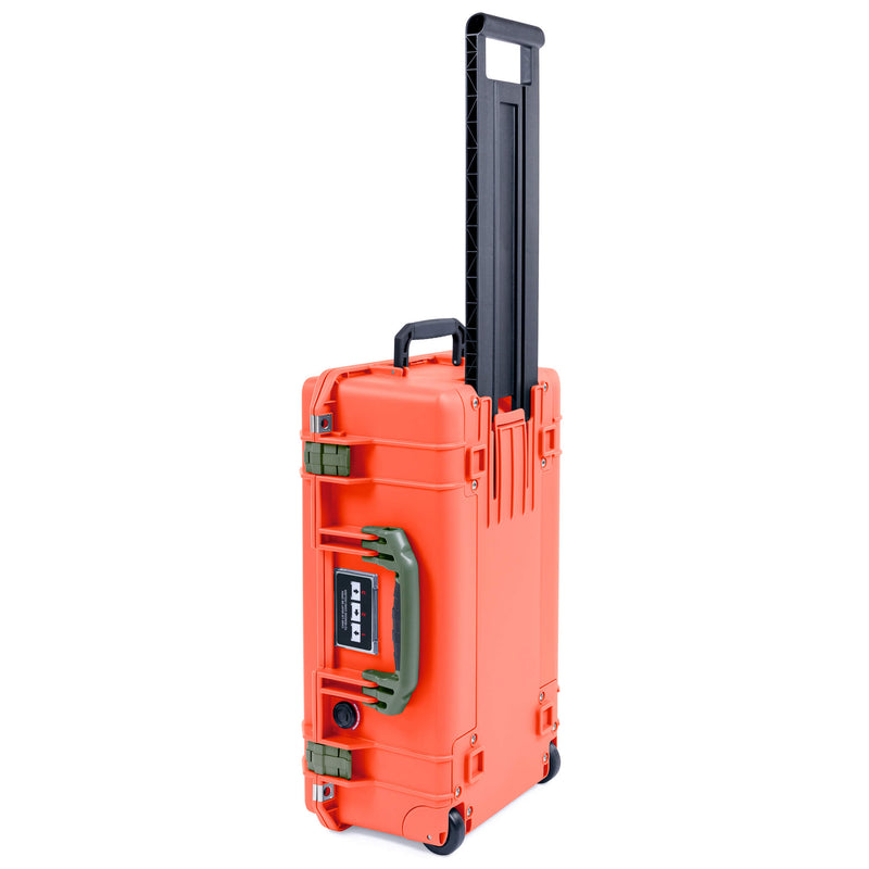 Pelican 1535 Air Case, Orange with OD Green Handles & Latches ColorCase 
