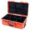 Pelican 1535 Air Case, Orange, Push-Button Latches TrekPak Divider System with Mesh Lid Organizer ColorCase 015350-0120-150-150