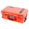 Pelican 1535 Air Case, Orange with Red Handles, Latches & Trolley ColorCase