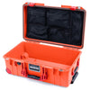 Pelican 1535 Air Case, Orange with Red Handles, Latches & Trolley Mesh Lid Organizer Only ColorCase 015350-0100-150-320-320